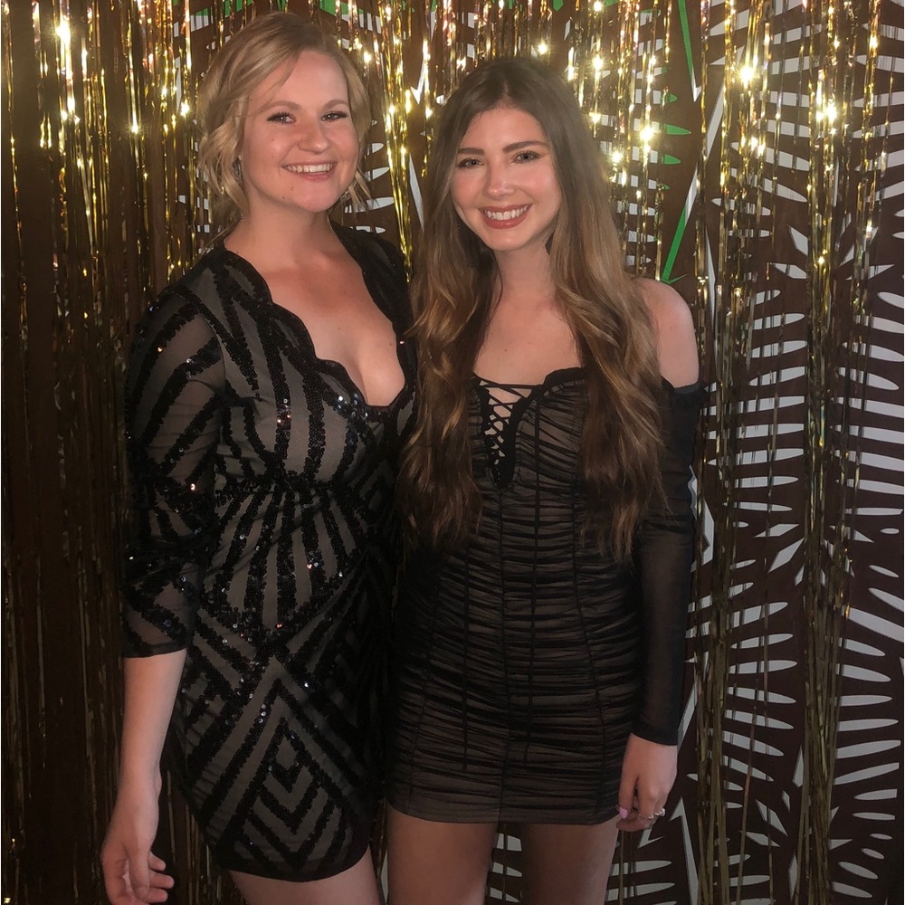 Black Fashion Nova long sleeved mini dress